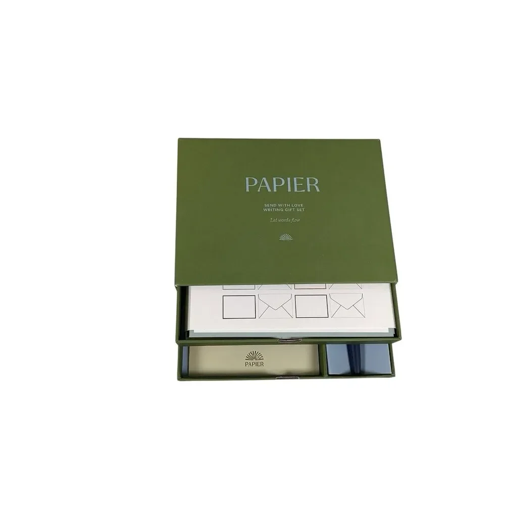 Papier Writing Notecard Set Includes Fountain Pen 16 Notecards Envelopes Seals